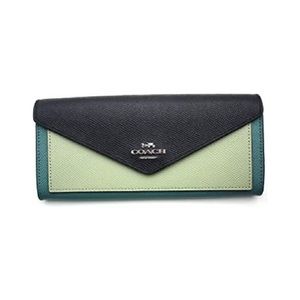 NWOT Coach soft wallet in Color block